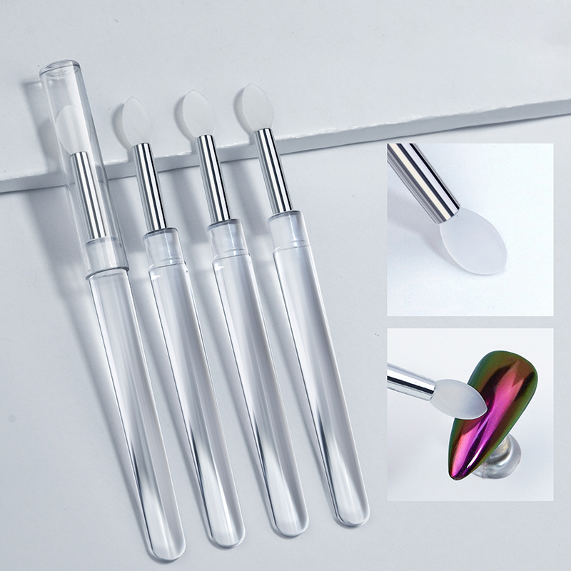 Wax Applicator Pad - 다기능 실리콘 크롬 반짝이 매니큐어 도구