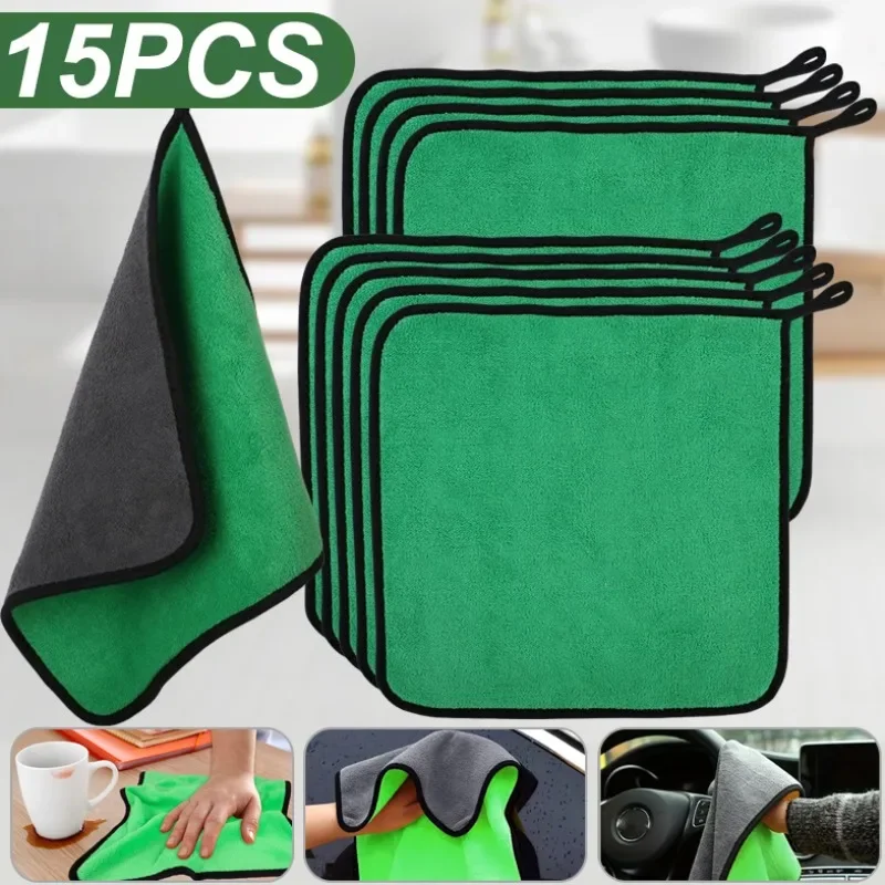 Microfiber Towel Detailing - 5/15pcs 마이크로 화이버 청소 수건 자동차